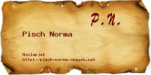 Pisch Norma névjegykártya